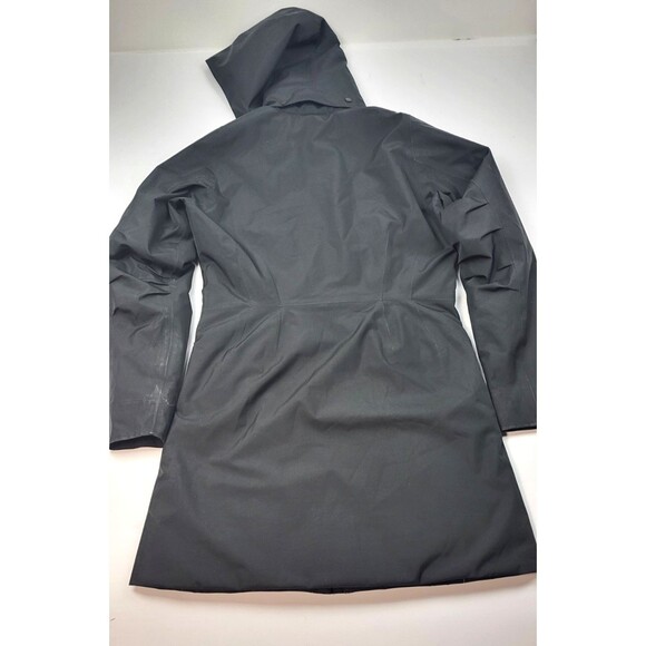 Patagonia Northwest Parka Jacket Hooded Women's Small Goose Down Black Full Zip - Picture 14 of 16